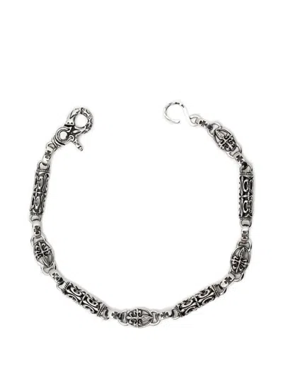 Amal Guessous Engraved Chain Necklace In Metallic