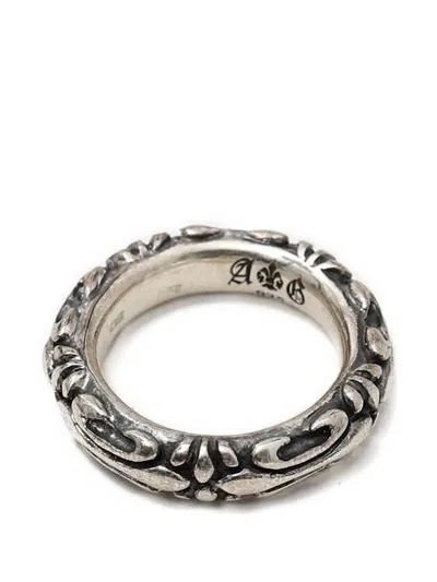 Amal Guessous Engraved Ring In Metallic