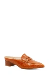 Amalfi By Rangoni Adepto Croc Embossed Mule In Brown
