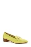 Amalfi By Rangoni Amarone Pointed Toe Bit Loafer Pump In Lime Vapor