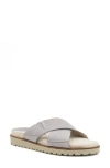 Amalfi By Rangoni Barolo Platform Slide Sandal In Fog Tiffany