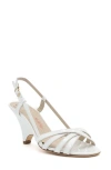 Amalfi By Rangoni Camogli Slingback Sandal In White Patent - Platinum Buckle