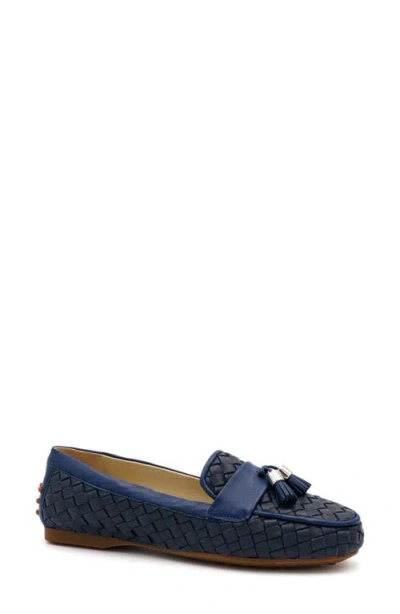 Amalfi By Rangoni Danila Tassel Driving Loafer In Peacot Blue/navy Parmasoft