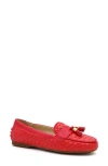 Amalfi By Rangoni Danila Tassel Driving Loafer In Red Stuoia/scarletto Parm