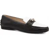 Amalfi By Rangoni Danzante Loafer In Black/white Piumalux