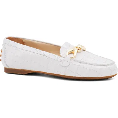 Amalfi By Rangoni Decano Croc Embossed Loafer In White