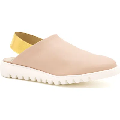 Amalfi By Rangoni Elettrona Slingback Flat In Beige Parm/gold Elastic