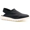 Amalfi By Rangoni Elettrona Slingback Flat In Black Parm Black Elastic