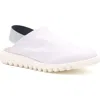 Amalfi By Rangoni Elettrona Slingback Flat In White Parmasoft Silver Elastic
