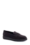 Amalfi By Rangoni Eolo Platform Penny Loafer In Black Long Beach