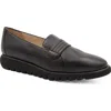 Amalfi By Rangoni Embrezza Wedge Loafer In Black Parmasoft