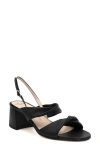 Amalfi By Rangoni Estro Slingback Sandal In Black Etoile - Silver Buckle