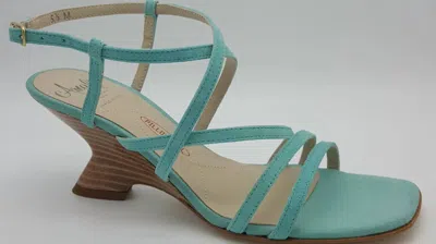 Amalfi By Rangoni Firma Wedge Sandal In Turquoise In Green