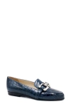 Amalfi By Rangoni Olimpo Bit Loafer In Blue Profondo Caimano Print