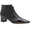 Amalfi By Rangoni Petronio Pointed Cap Toe Bootie In Black