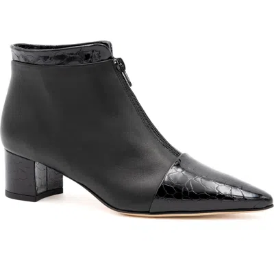 Amalfi By Rangoni Petronio Pointed Cap Toe Bootie In Black