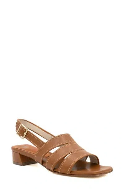Amalfi By Rangoni Slingback Sandal In Whiskey W/platinum Buckle
