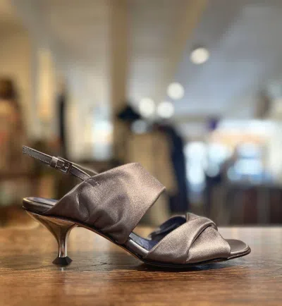 Amalfi By Rangoni Tirana Twisted 2band Sandal - Medium Width In Pewter In Gold