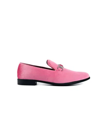 Amali Men's Antonio Velvet Loafers In Pink