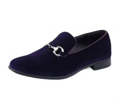 Amali Men's Brad Velvet Loafer In Purple