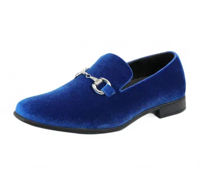 Amali Men's Brad Velvet Loafer In Royal Blue