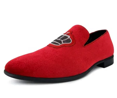 Amali Men's Crown Loafer In Red In Brown