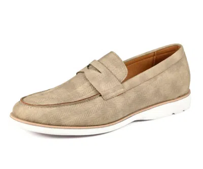 Amali Men's Elias Loafer In Tan In Animal Print