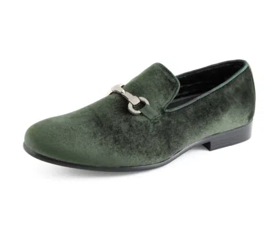 Amali Men's Harrison Loafer In Green In Animal Print