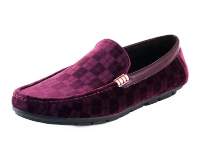 Amali Men's Jace Slip-on Dress Shoes Loafers In Burgundy In Purple