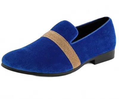 Amali Men's Monarch Loafer In Royal Gold In Blue