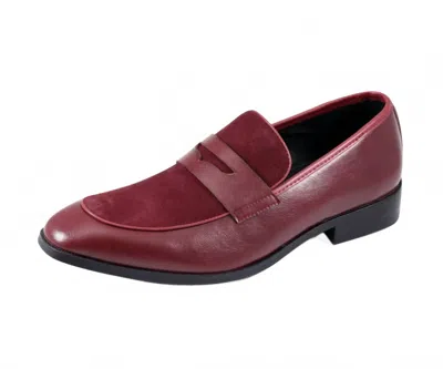 Amali Men's Rian Loafer In Wine In Burgundy