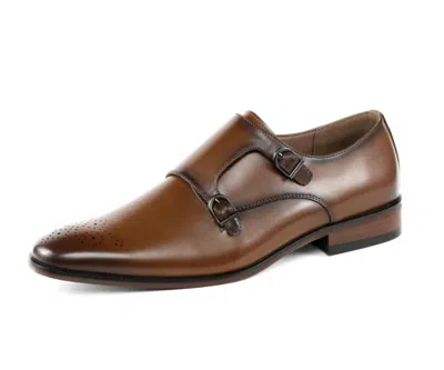 Amali Men's Willis Leather Dress Shoes In Cognac In Brown