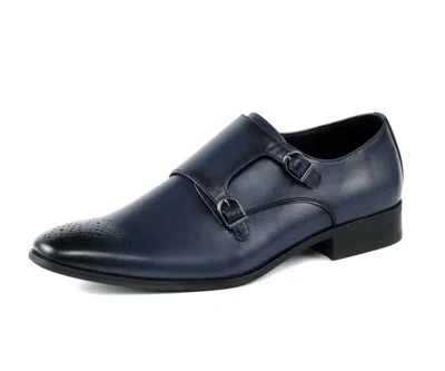 Amali Men's Willis Leather Dress Shoes In Navy In Blue