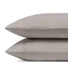 Amalia Home Collection Cotton & Silk King Pillowcase, Pair - Exclusive In Gray