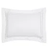 Amalia Home Collection Dalila Sateen Boudoir Sham - Exclusive In White/silver