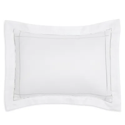 Amalia Home Collection Dalila Sateen Boudoir Sham - Exclusive In White/silver