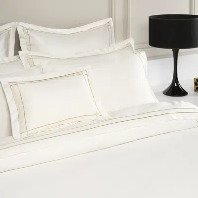 Amalia Home Collection Dalila Sateen Fitted Sheet, Queen - Exclusive In Cream