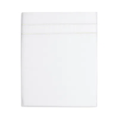 Amalia Home Collection Dalila Sateen Flat Sheet, Queen - Exclusive In White/silver
