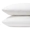 Amalia Home Collection Dalila Sateen Pillowcase, King, Set Of 2 In White/silver