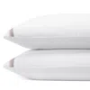 Amalia Home Collection Douro Egyptian Cotton Standard Pillowcase, Set Of 2 In White