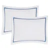 Amalia Home Collection Douro Egyptian Cotton Standard Sham, Set Of 2 In Blue