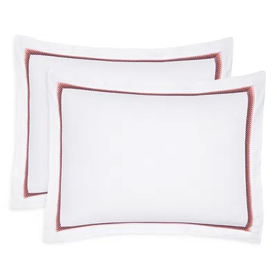 Amalia Home Collection Douro Egyptian Cotton Standard Sham, Set Of 2 In Pink