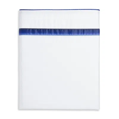 Amalia Home Collection Lagos Gradient Egyptian Cotton Sateen Flat Sheet, Queen - Exclusive In White/navy