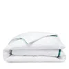 Amalia Home Collection Lagos Gradient Egyptian Cotton Sateen Duvet Cover, King In White/esmerald