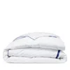 Amalia Home Collection Lagos Gradient Egyptian Cotton Sateen Duvet Cover, King In White/navy