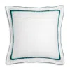 Amalia Home Collection Lagos Sateen Euro Sham - Exclusive In White/esmerald