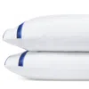 Amalia Home Collection Lagos Gradient Egyptian Cotton Sateen Pillowcase, King, Set Of 2 In White/navy