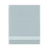 Amalia Home Collection Luiz Embroidered Sateen Flat Sheet, King In Blue