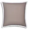 Amalia Home Collection Stonewashed Linen Euro Sham - Exclusive In Grey/white