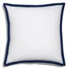 Amalia Home Collection Stonewashed Linen Euro Sham - Exclusive In White/navy